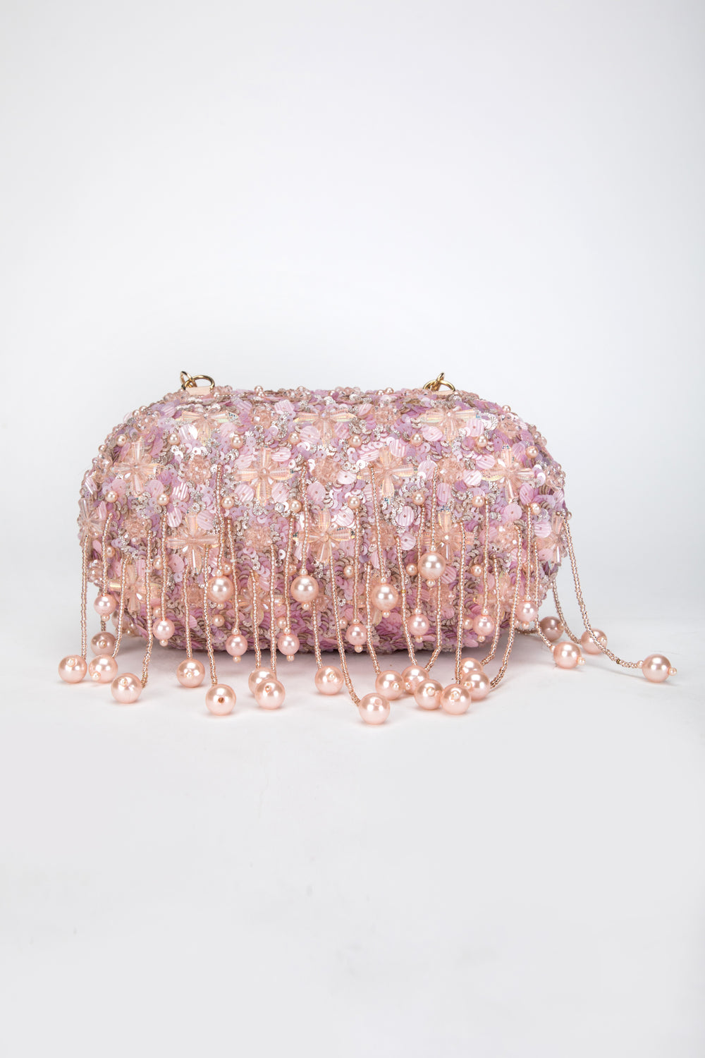 Style Aria Clutch Bag and Flaunt Your Attire Rose Gold In Color By EENA