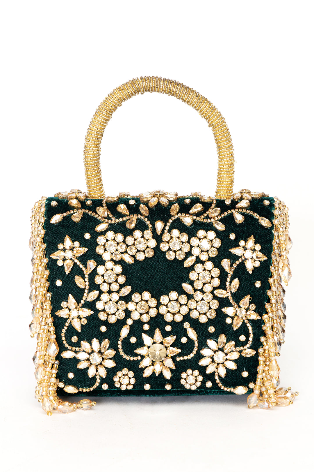 Minali Clutch-Emerald green