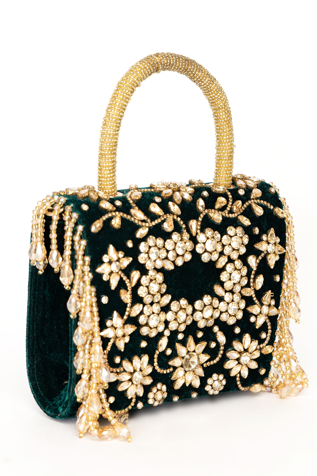 Minali Clutch-Emerald green