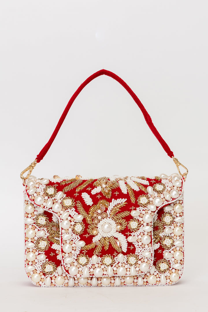 Saira Clutch — Red