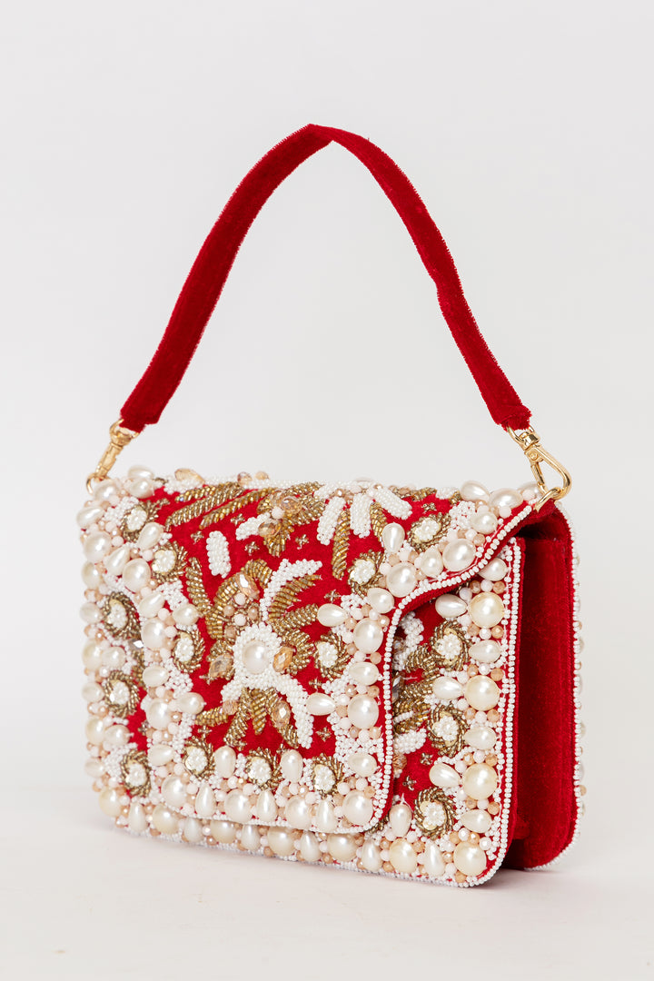 Saira Clutch — Red
