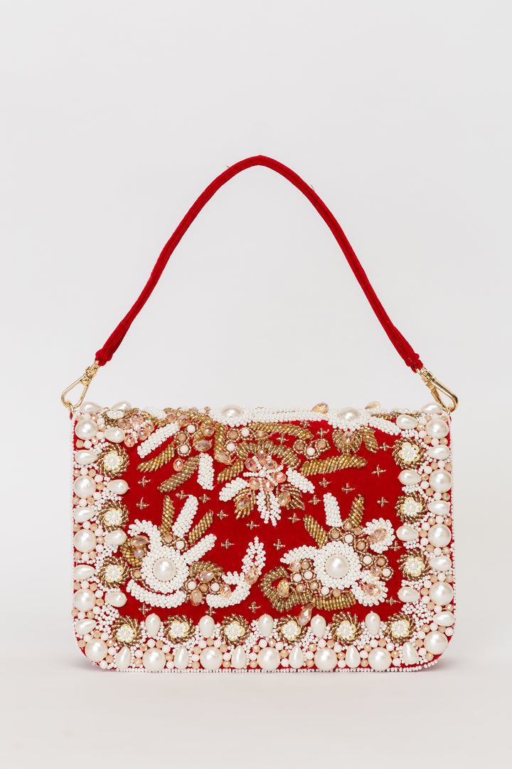 Saira Clutch — Red