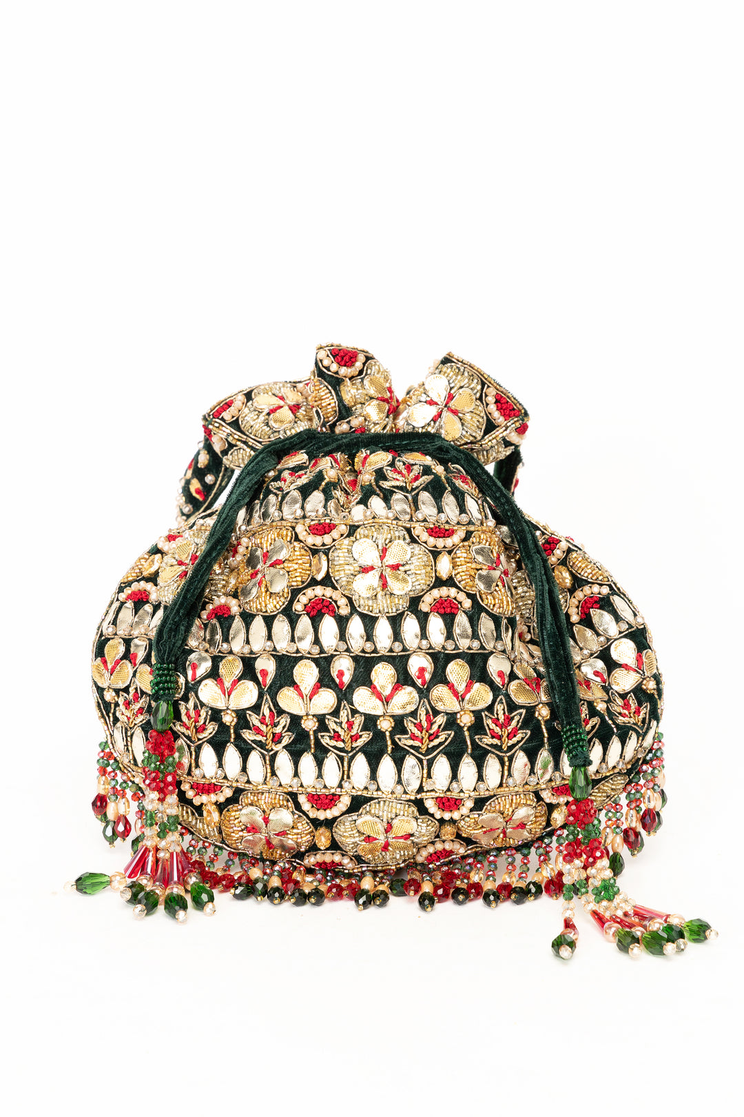 Ravya Potli –Bottle Green (Pre order)