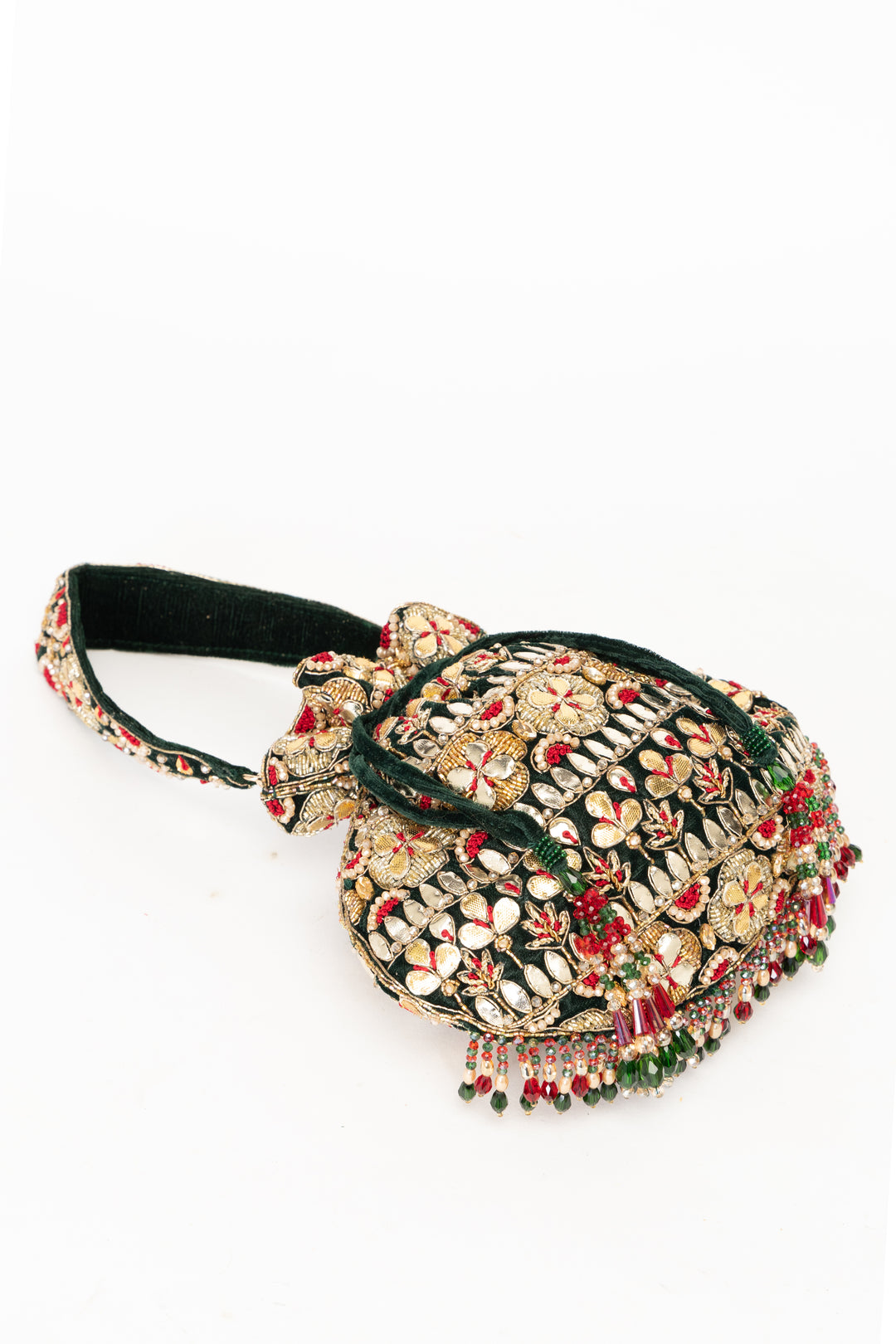 Ravya Potli –Bottle Green (Pre order)