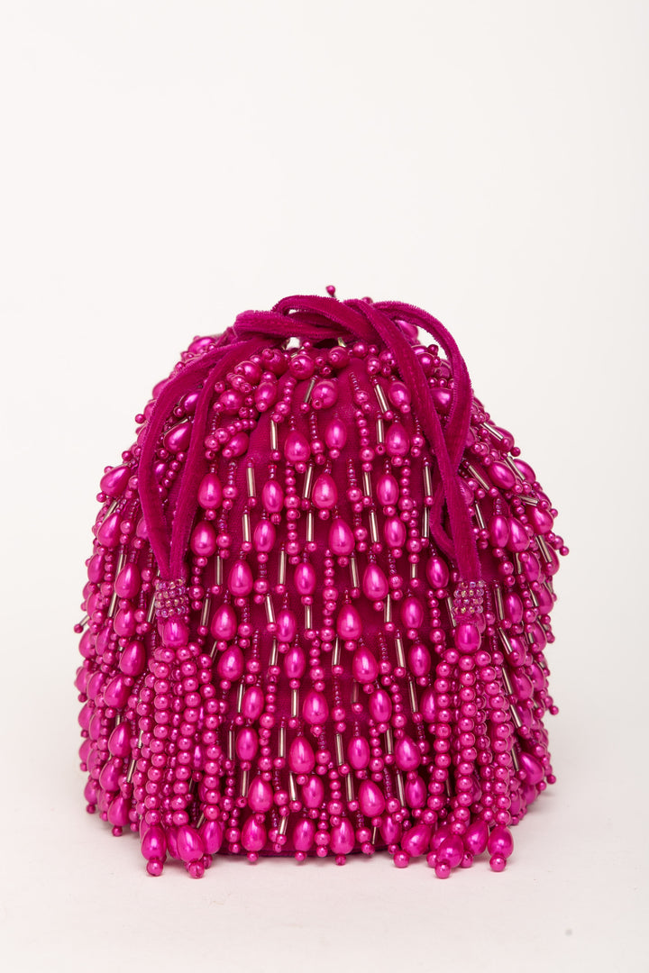 Veda Bucket Bag- Fuschia