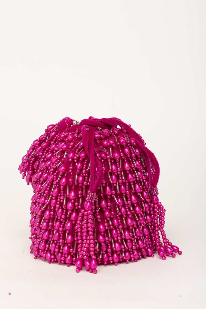 Veda Bucket Bag- Fuschia