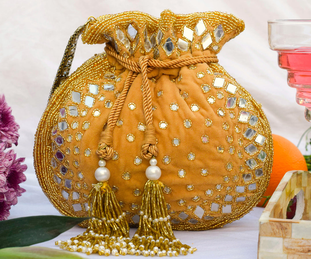 Satara Potli – Beige - Main Image